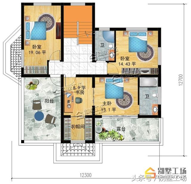 8款二層帶車(chē)庫(kù)的農(nóng)村別墅設(shè)計(jì)圖，建筑造價(jià)經(jīng)濟(jì)，帶車(chē)庫(kù)也很方便