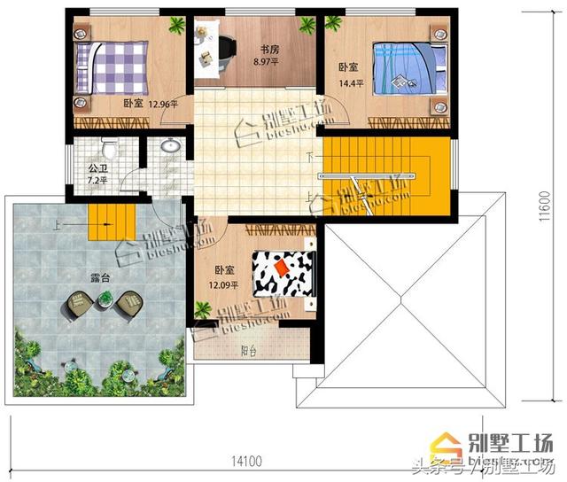 8款二層帶車(chē)庫(kù)的農(nóng)村別墅設(shè)計(jì)圖，建筑造價(jià)經(jīng)濟(jì)，帶車(chē)庫(kù)也很方便