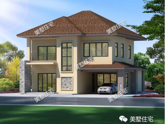 現(xiàn)代風(fēng)格二層農(nóng)村別墅設(shè)計(jì)圖，帶閣樓+土灶，外觀經(jīng)典實(shí)用性強(qiáng)。