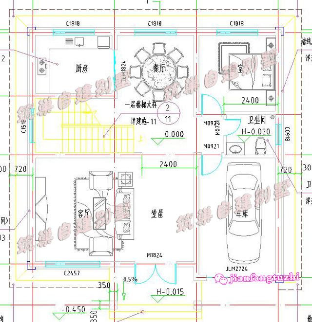 占地120平的二層農(nóng)村自建房，不僅外觀好看，室內(nèi)布局也非常好，主體造價(jià)才20萬(wàn)。