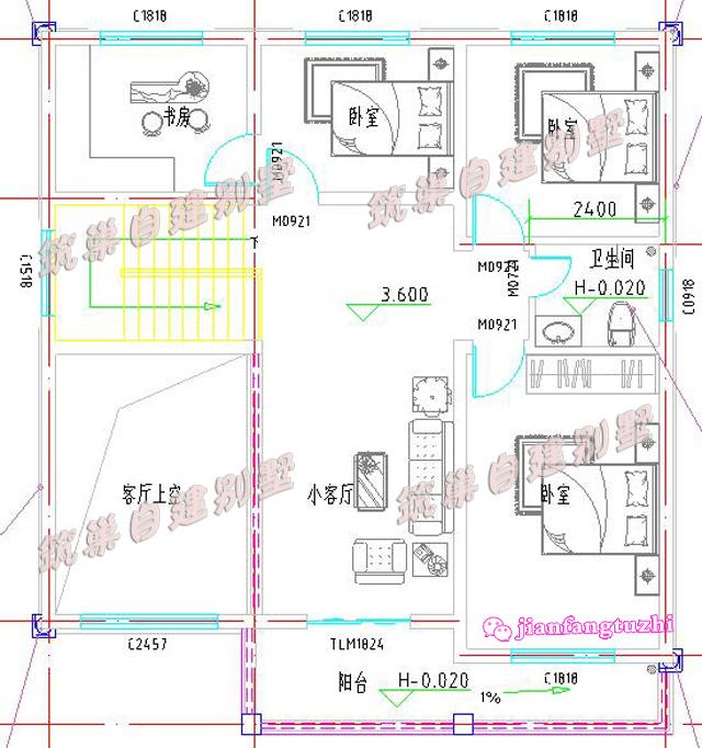 占地120平的二層農(nóng)村自建房，不僅外觀好看，室內(nèi)布局也非常好，主體造價(jià)才20萬(wàn)。