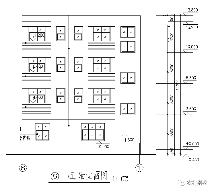 12x8現(xiàn)代四層米農(nóng)村自建房圖，可商住兩用