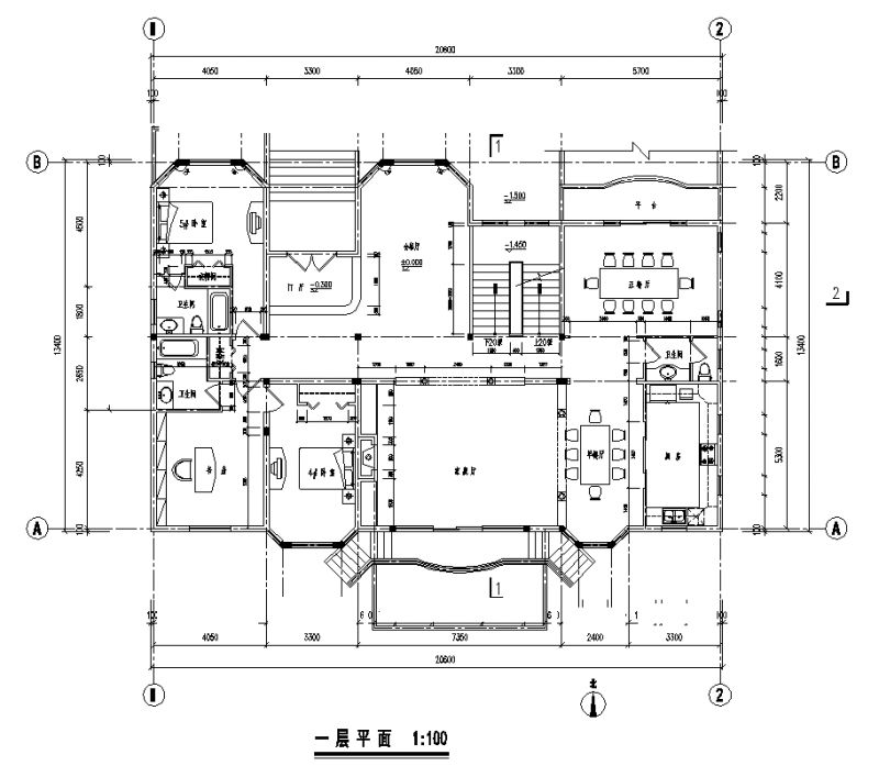 20x13米二層帶地下室別墅，復式客廳+雙車庫