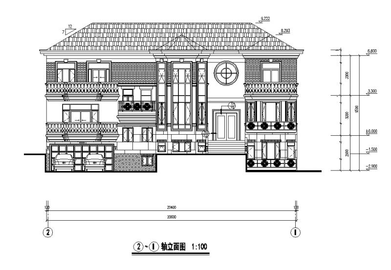 20x13米二層帶地下室別墅，復式客廳+雙車庫