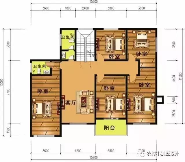 開間15米進(jìn)深11.5米三層帶車庫別墅設(shè)計(jì)圖，外觀精美