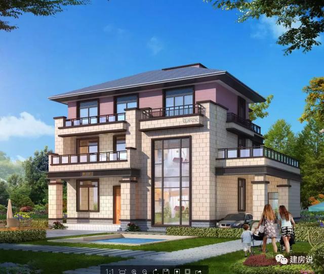 三層16X13米歐式別墅設(shè)計圖，占地200平左右漂亮又大氣。