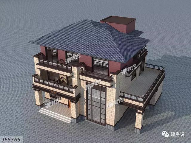 三層16X13米歐式別墅設(shè)計圖，占地200平左右漂亮又大氣。