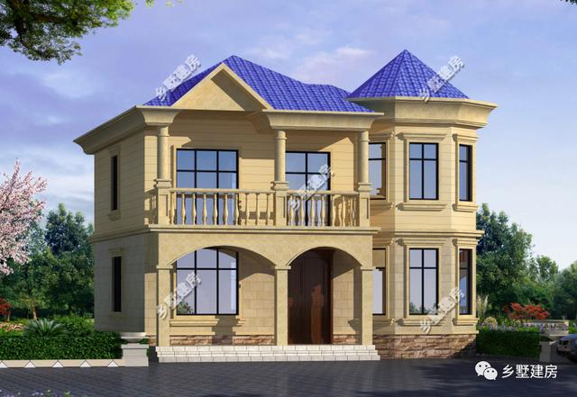 四室二廳二層別墅設(shè)計(jì)圖，帶挑空客廳+旋轉(zhuǎn)樓梯，只需要21萬就能建成，你不信？