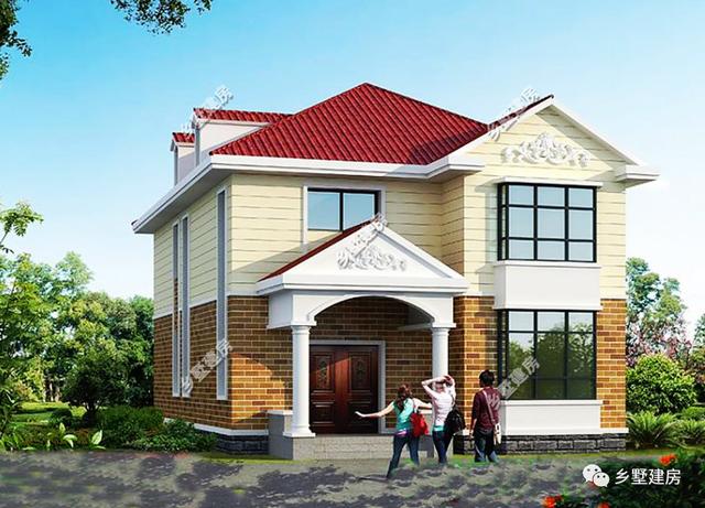 四室二廳二層別墅設(shè)計(jì)圖，帶挑空客廳+旋轉(zhuǎn)樓梯，只需要21萬就能建成，你不信？