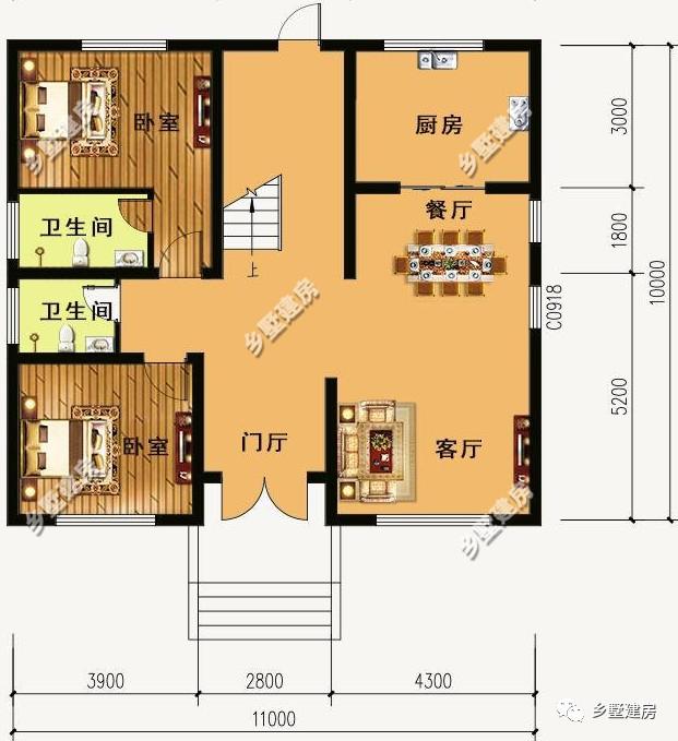 11X10米的三層農村別墅設計圖，款款不到30萬，25萬左右就能搞定，接地氣的房子你們喜歡嗎？