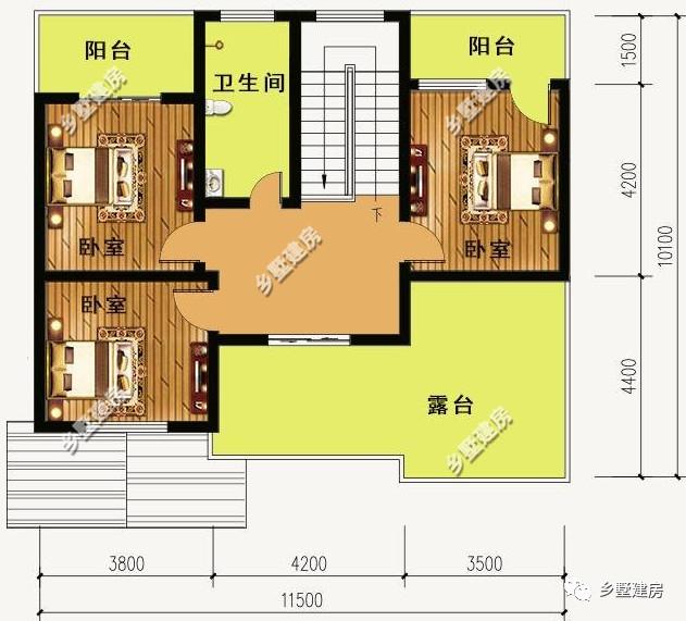 11X10米的三層農村別墅設計圖，款款不到30萬，25萬左右就能搞定，接地氣的房子你們喜歡嗎？