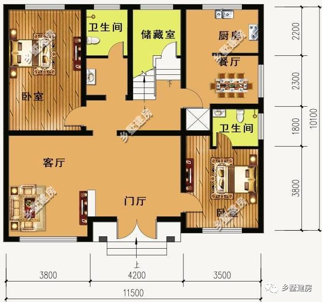 11X10米的三層農村別墅設計圖，款款不到30萬，25萬左右就能搞定，接地氣的房子你們喜歡嗎？