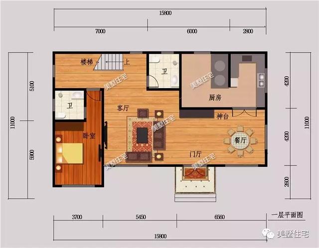 三層別墅設(shè)計圖，帶神臺+柴火房，特別適合現(xiàn)代農(nóng)村生活。