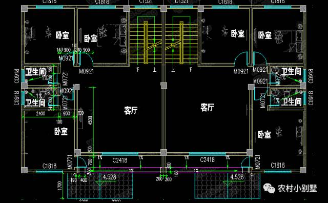 19X11米兄弟三層雙拼別墅圖，每戶僅需30萬