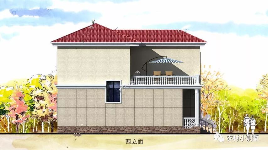 占地125平雙層二層小樓設(shè)計圖,適合農(nóng)村建的小別墅!