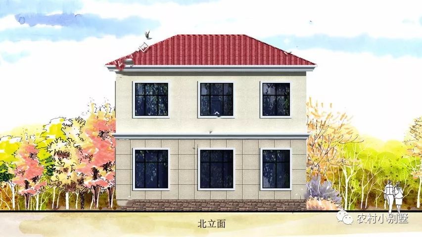 占地125平雙層二層小樓設(shè)計圖,適合農(nóng)村建的小別墅!