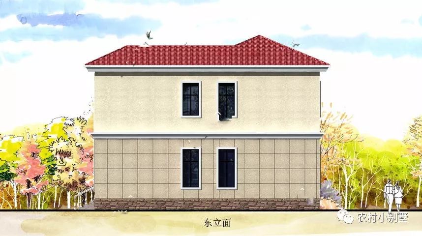 占地125平雙層二層小樓設(shè)計圖,適合農(nóng)村建的小別墅!