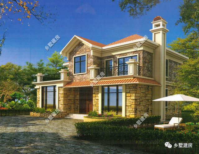 兩棟二層農(nóng)村別墅設計圖，造價都是20萬，不僅造價低，而且外觀還大氣、美觀、舒適而又與眾不同。