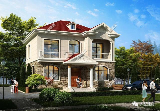 兩棟二層農(nóng)村別墅設計圖，造價都是20萬，不僅造價低，而且外觀還大氣、美觀、舒適而又與眾不同。