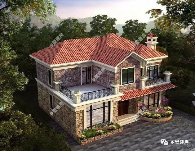 兩棟二層農(nóng)村別墅設計圖，造價都是20萬，不僅造價低，而且外觀還大氣、美觀、舒適而又與眾不同。