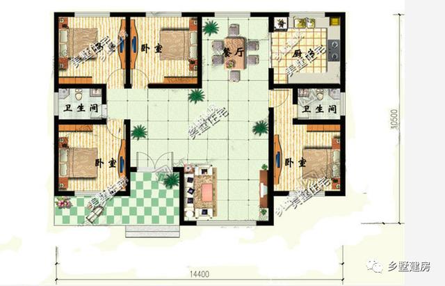 三棟一層別墅設(shè)計圖，造價都是15萬左右，輕輕松松就可以建成！