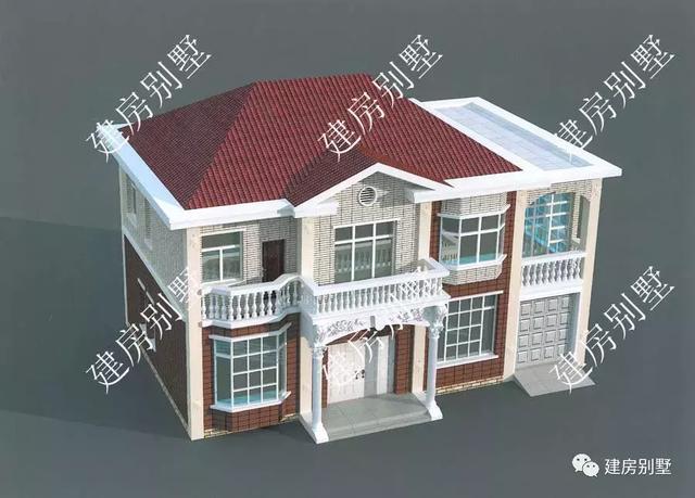 三棟都是面寬超過16米的兩層別墅設(shè)計圖，第二棟氣勢直逼城市豪宅。