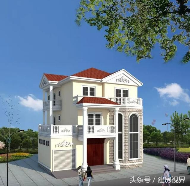 建一套三層的農(nóng)村別墅設(shè)計(jì)圖，城里買房劃算的多，還倍有面子，七室三廳五衛(wèi)。