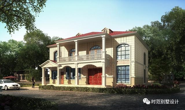 二層別墅設(shè)計(jì)圖，戶型方方正正，帶堂屋、客廳和書房，特別適合自建。