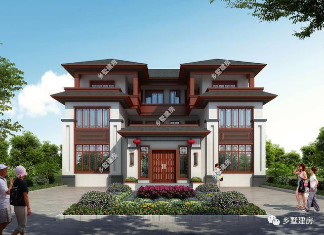 三層四合院式農(nóng)村自建房，大氣美觀，內(nèi)部結(jié)構(gòu)舒適寬敞，適合商用兩住，你值得擁有！