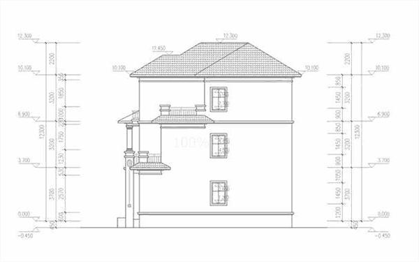 三層農(nóng)村別墅設計圖，造價35萬左右，設計感一流，簡單實用，分區(qū)明確