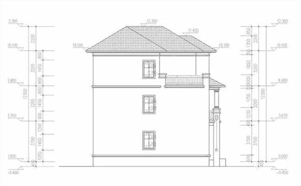 三層農(nóng)村別墅設計圖，造價35萬左右，設計感一流，簡單實用，分區(qū)明確