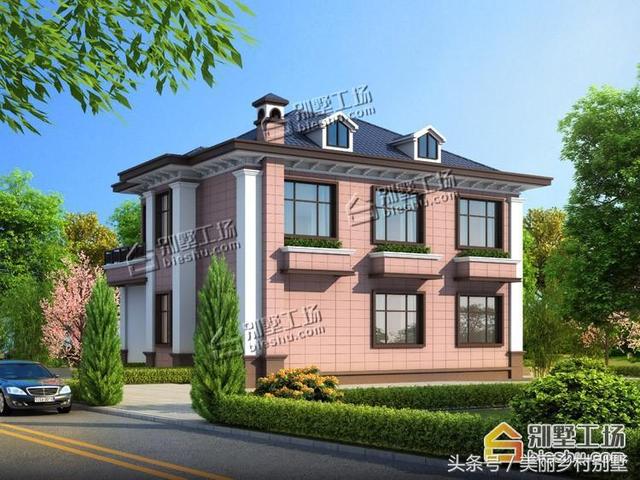 簡歐風(fēng)格農(nóng)村二層別墅設(shè)計圖，滿足大多數(shù)農(nóng)村家庭居住需要