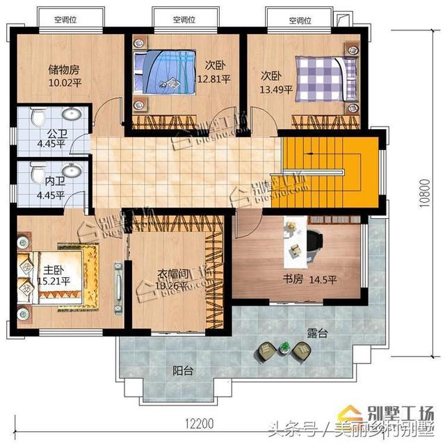 簡歐風(fēng)格農(nóng)村二層別墅設(shè)計圖，滿足大多數(shù)農(nóng)村家庭居住需要