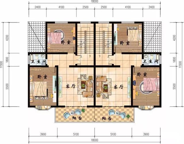 5款兄弟雙拼別墅設(shè)計圖，漂亮實(shí)用，節(jié)省造價，建一棟倍兒有面子