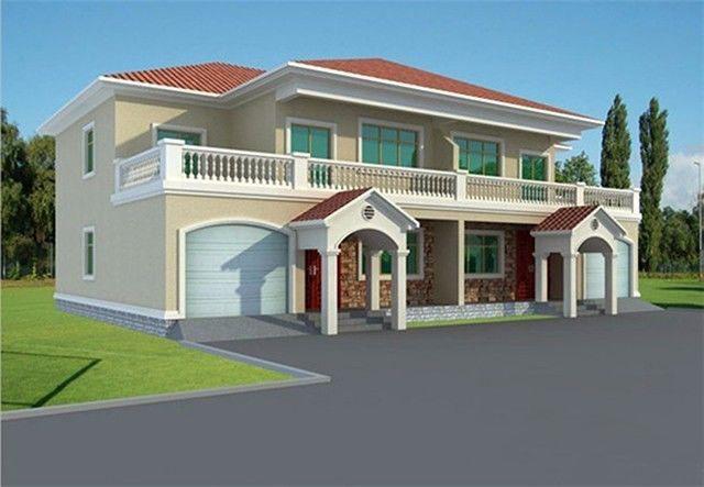 5款兄弟雙拼別墅設(shè)計圖，漂亮實(shí)用，節(jié)省造價，建一棟倍兒有面子