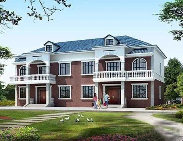 5款兄弟雙拼別墅設(shè)計圖，漂亮實(shí)用，節(jié)省造價，建一棟倍兒有面子