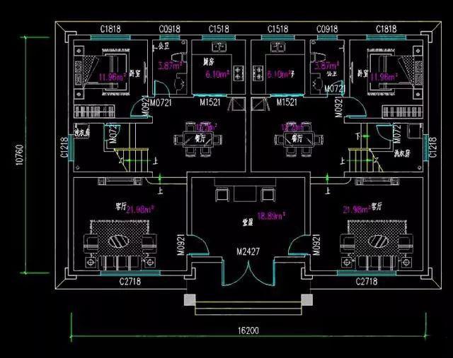 5款兄弟雙拼別墅設(shè)計圖，漂亮實(shí)用，節(jié)省造價，建一棟倍兒有面子