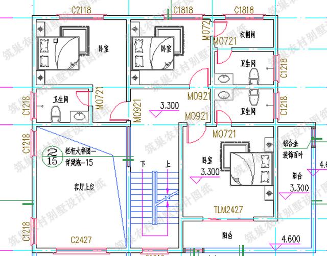 帶車庫(kù)三層別墅全套設(shè)計(jì)施工圖，層次感和立體感豐富，符合現(xiàn)代人的生活需求