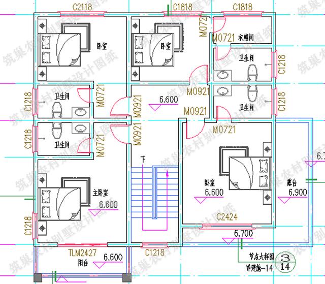 帶車庫(kù)三層別墅全套設(shè)計(jì)施工圖，層次感和立體感豐富，符合現(xiàn)代人的生活需求