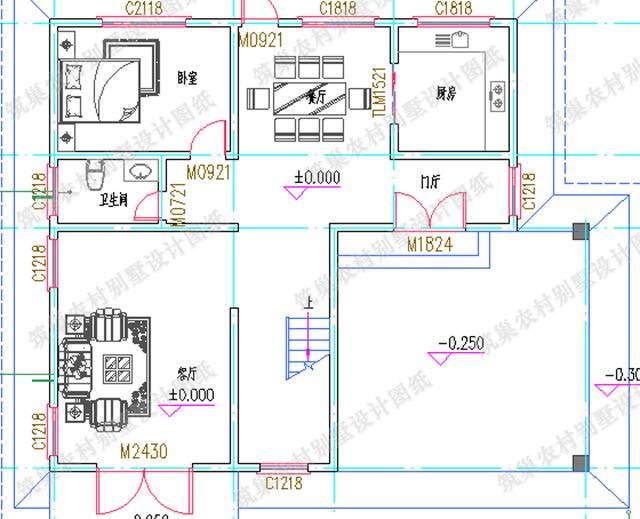 帶車庫(kù)三層別墅全套設(shè)計(jì)施工圖，層次感和立體感豐富，符合現(xiàn)代人的生活需求