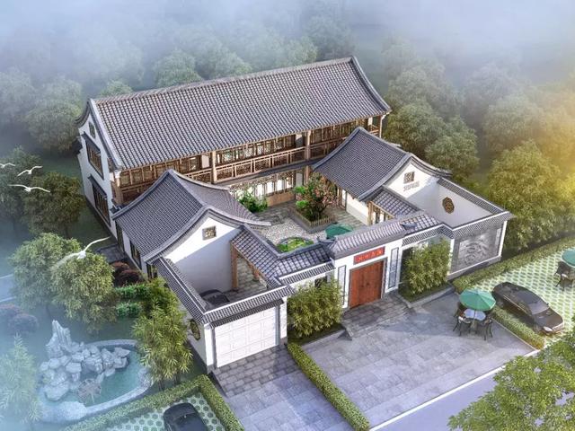 中式農(nóng)村別墅設(shè)計(jì)圖，低調(diào)奢華有內(nèi)涵，含蓄與精致并存。，這樣的房子永不過(guò)時(shí)！