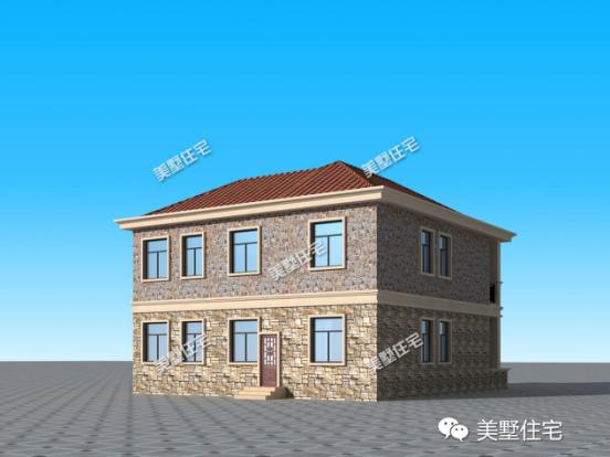 12X11農(nóng)村別墅設(shè)計(jì)圖，4室2廳，帶大露臺(tái)，布局實(shí)用外觀美。