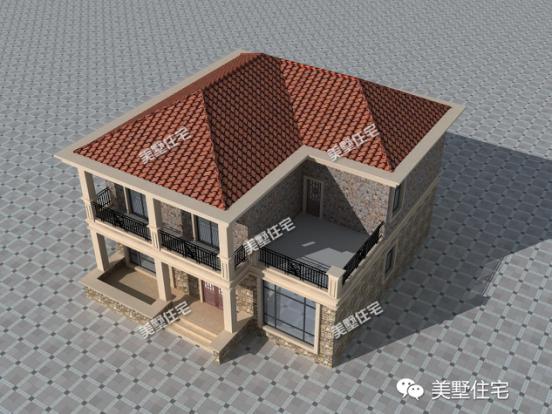 12X11農(nóng)村別墅設(shè)計(jì)圖，4室2廳，帶大露臺(tái)，布局實(shí)用外觀美。