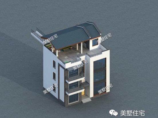 103平米小宅基地四層別墅設計圖，造價40萬，外觀美，你心動了嗎？