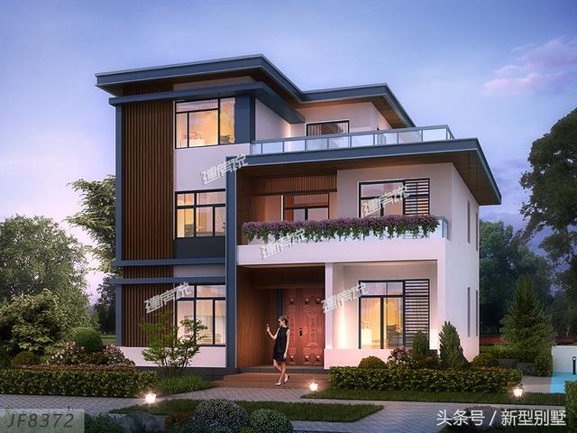 現(xiàn)代三層農(nóng)村別墅設(shè)計(jì)圖，好看又實(shí)惠，只要40萬(wàn)，很適合建在山水環(huán)繞、靜謐的鄉(xiāng)村。