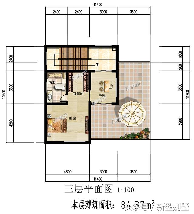現(xiàn)代三層農(nóng)村別墅設(shè)計(jì)圖，好看又實(shí)惠，只要40萬(wàn)，很適合建在山水環(huán)繞、靜謐的鄉(xiāng)村。