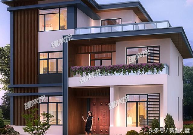 現(xiàn)代三層農(nóng)村別墅設(shè)計(jì)圖，好看又實(shí)惠，只要40萬(wàn)，很適合建在山水環(huán)繞、靜謐的鄉(xiāng)村。