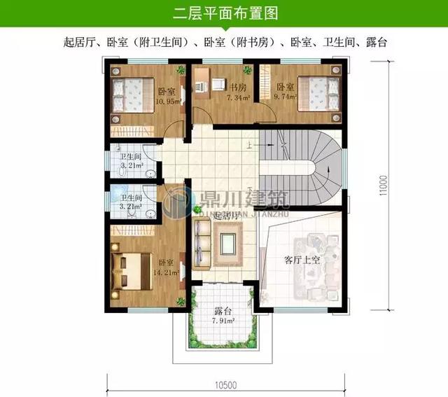農(nóng)村三層歐式別墅設(shè)計(jì)圖，占地 130.31平方米，穩(wěn)定性超高，主體造價32-42萬左右。