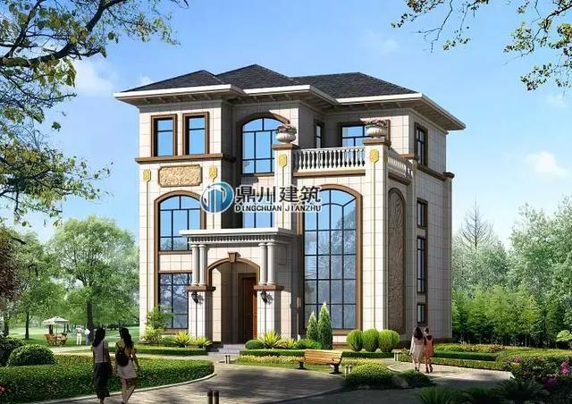 農(nóng)村三層歐式別墅設(shè)計(jì)圖，占地 130.31平方米，穩(wěn)定性超高，主體造價32-42萬左右。