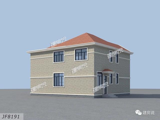 兩個兄弟合建的二層別墅設(shè)計(jì)圖，獨(dú)棟很美，兩棟一起更有氣勢，方顯兄弟感情好，房子漂亮。